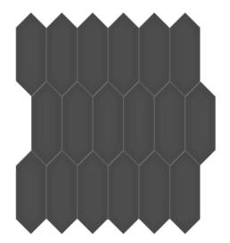 Triton II Coal 2x5 Glossy Picket Mosaic | Aphelion