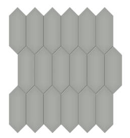 Triton II Greige 2x5 Glossy Picket Mosaic | Aphelion