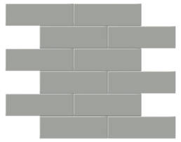 Triton II Greige 2x6 Glossy Brick Mosaic | Aphelion