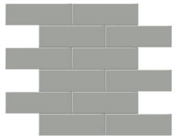 Triton II Greige 2x6 Matte Brick Mosaic | Aphelion