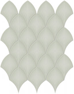 Triton II Pistachio  11x13 Glossy Scallop Mosaic | Aphelion