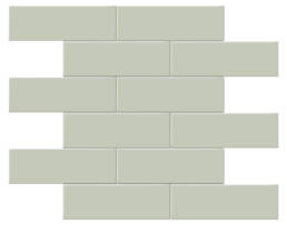 Triton II Pistachio 2x6 Glossy Brick Mosaic | Aphelion