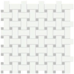 Triton II Porcelain/Anchor 12x12 Matte Basketweave Mosaic | Aphelion