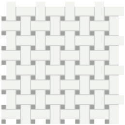 Triton II Porcelain/GReige 12x12 Matte Basketweave Mosaic | Aphelion