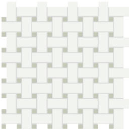 Triton II Porcelain/Pistachio 12x12 Matte Basketweave Mosaic | Aphelion
