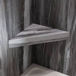 Amherst Gray Shower Bench 26x18.63x3 | Aphelion Collection