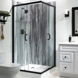 Amherst Gray Shower Wall Kit 36x60x78 | Aphelion Collection