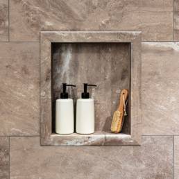 Antique Marble Shower Niche 14.5x12 Inside | Aphelion Collection