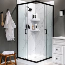 Luxe Marble Shower Wall Kit 36x36x78 | Aphelion Collection