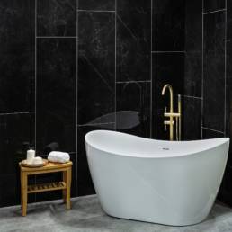 Marquina Nero Gloss Wall Panel 48x120 | Aphelion Collection