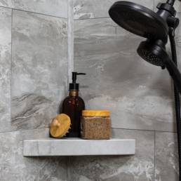 Mist Gray Shower Shelf 14.56x7.12x2 | Aphelion Collection