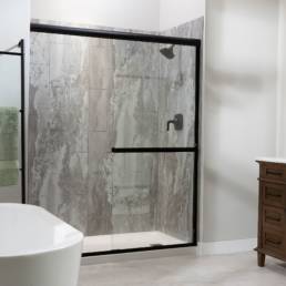 Mist Gray Shower Wall Kit 30x60x78 | Aphelion Collection